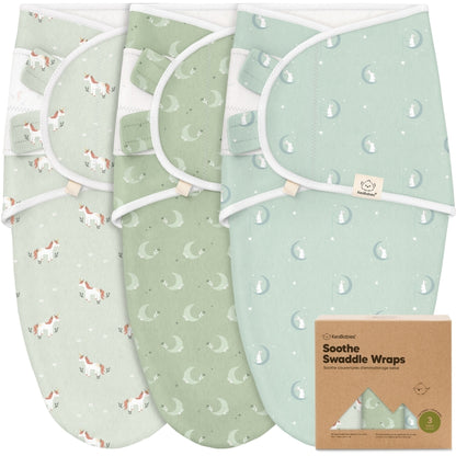 KeaBabies Soothe Baby Swaddles 0-3 Months - available in 9 colors