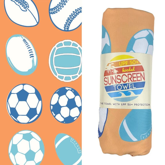 Luv Bug Co Hooded UPF 50+ Sunscreen Towel - Sports