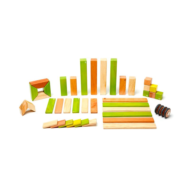 42-Piece Set Magnetic Wooden Blocks Tegu Classics