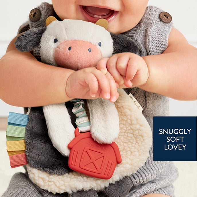Itzy Ritzy - Itzy Lovey™ Cow Plus with Silicone Teether Toy