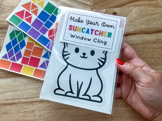 Cat Suncatcher Sticker Craft Kit