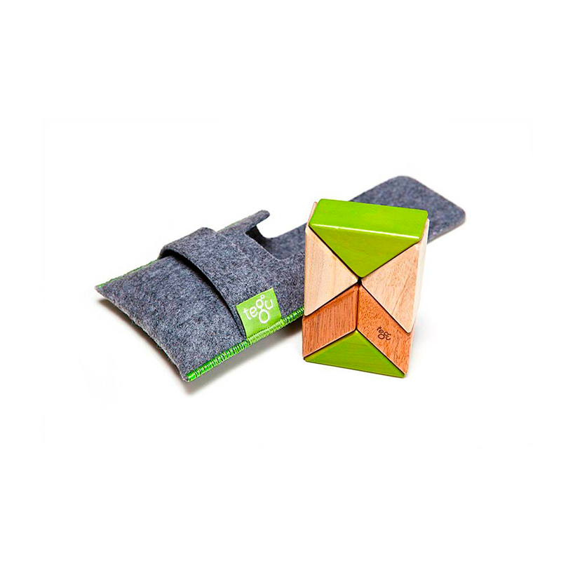 Pocket Pouch Prism - Magnetic Wooden Blocks - 6 pieces
