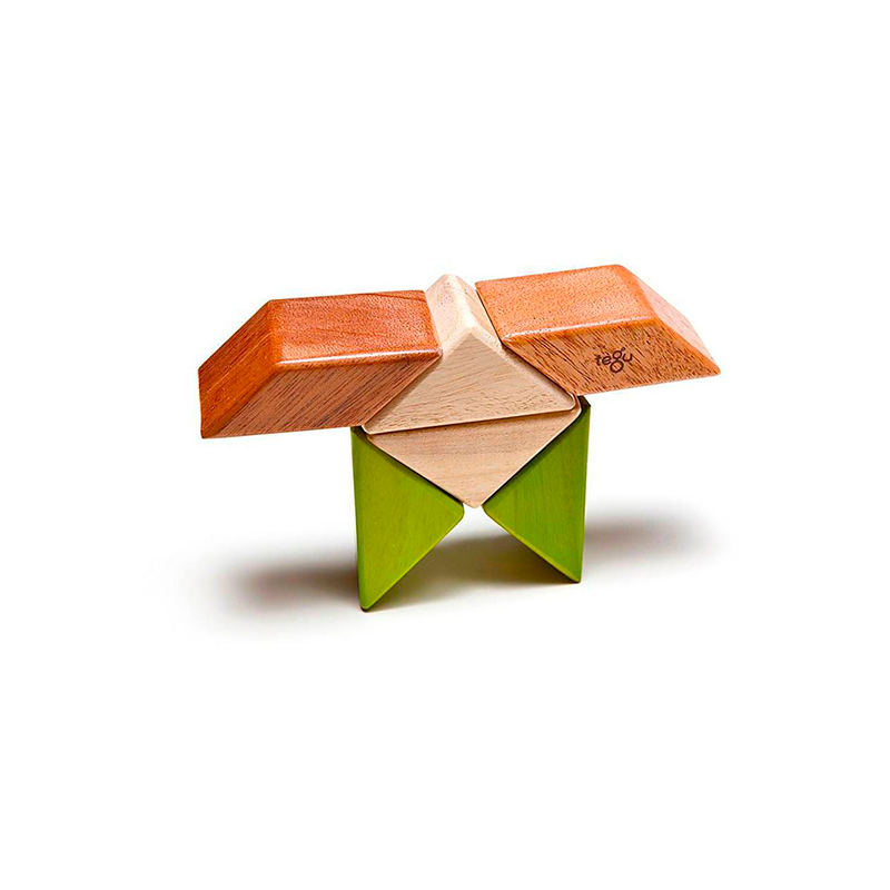 Pocket Pouch Prism - Magnetic Wooden Blocks - 6 pieces