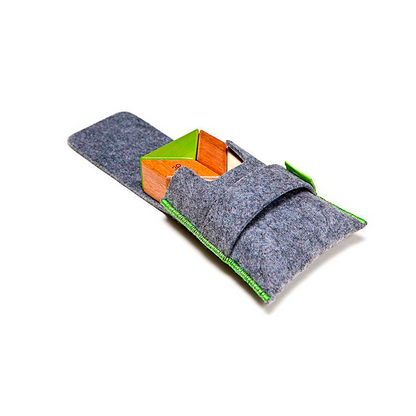 Pocket Pouch Prism - Magnetic Wooden Blocks - 6 pieces