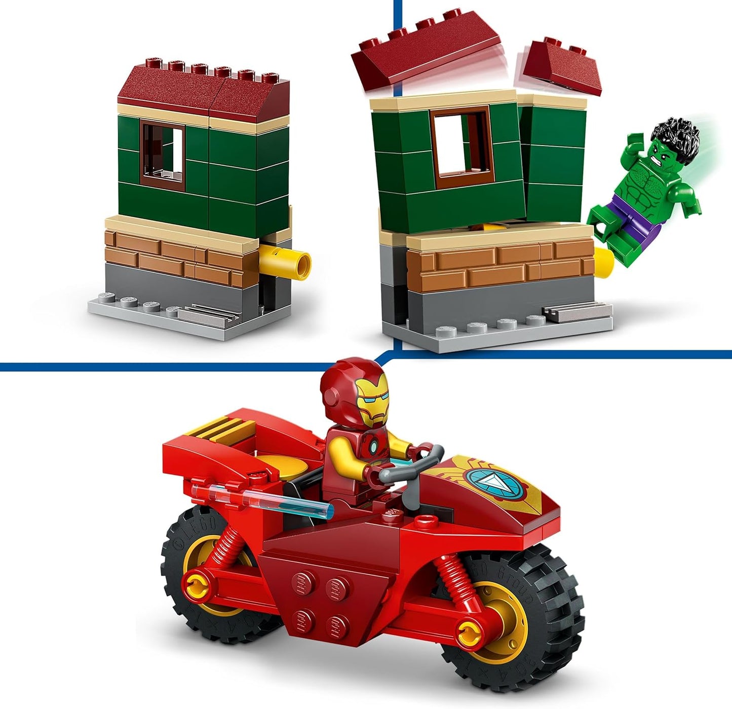 LEGO® Marvel™ Iron Man with Bike and The Hulk 4+ | 76287
