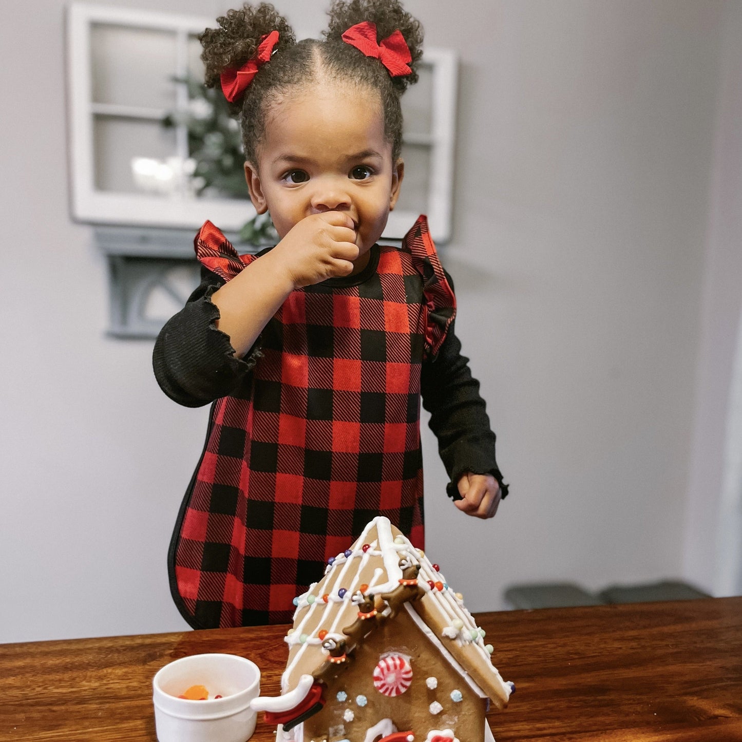 Red Buffalo Plaid Flutter Bapron SALE