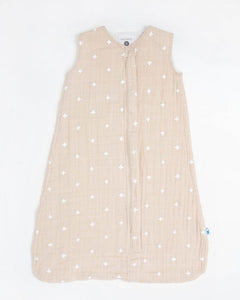 Little Unicorn Cotton Muslin Sleep Bag - Taupe Cross