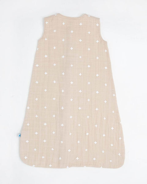Little Unicorn Cotton Muslin Sleep Bag - Taupe Cross