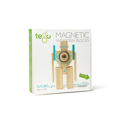 Magbot - Magnetic Wooden Blocks - Future Collection, 9 pieces