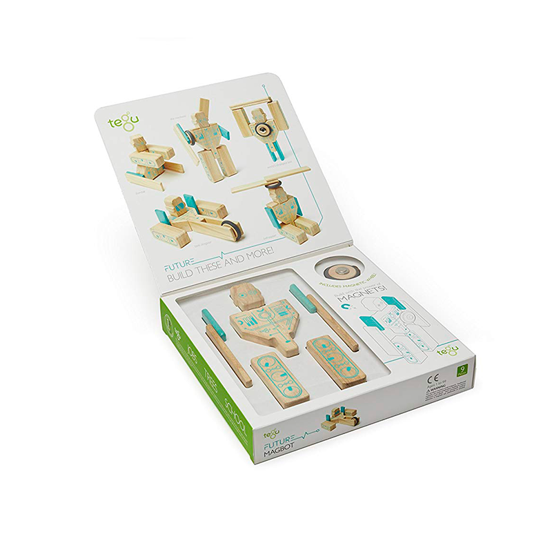 Magbot - Magnetic Wooden Blocks - Future Collection, 9 pieces
