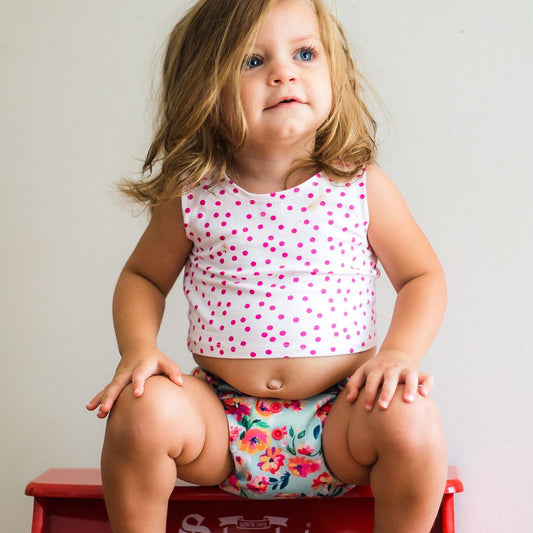 Dream Diaper 2.0 - Aqua Floral