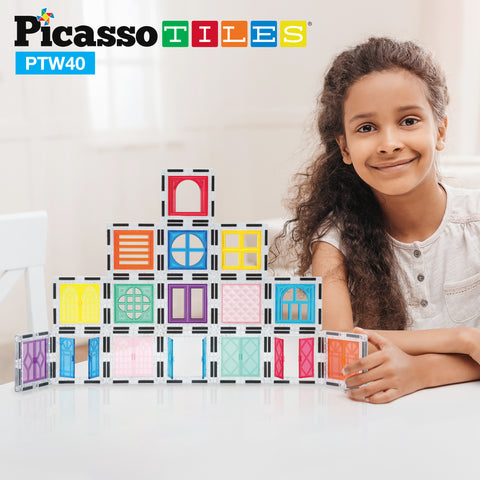 Picasso Tiles Window and Door Clip On Set - 40 pieces