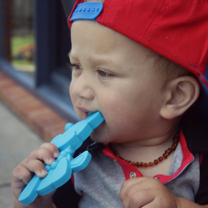Little bamBAM Baby Teething Toy – Cyan