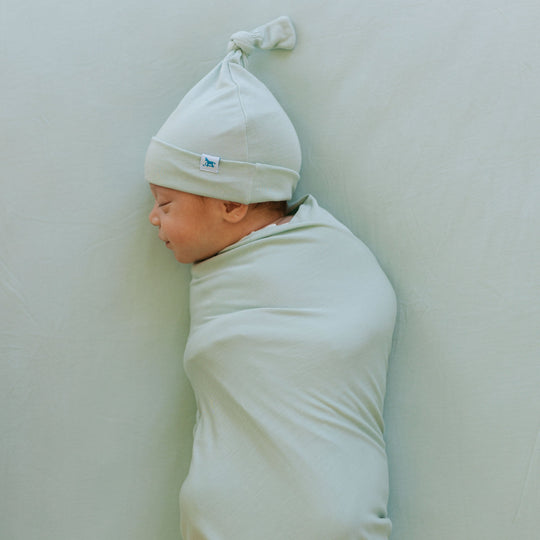 Stretch Knit Swaddle and Hat Set (click for more colors)
