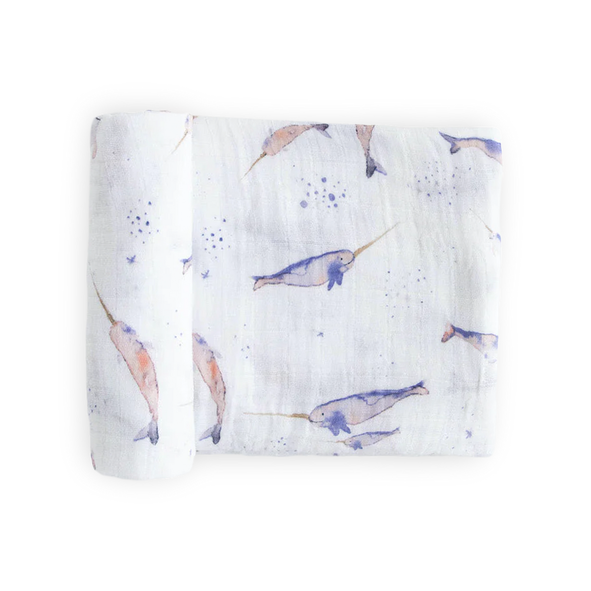 Little Unicorn Cotton Muslin Swaddle - Narwhal