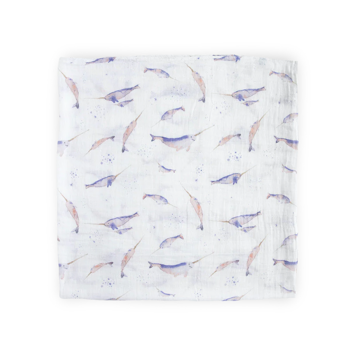 Little Unicorn Cotton Muslin Swaddle - Narwhal