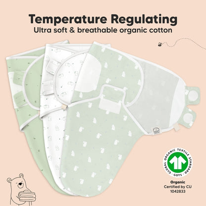 KeaBabies Soothe Baby Swaddles 0-3 Months - available in 9 colors