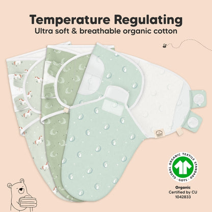 KeaBabies Soothe Baby Swaddles 0-3 Months - available in 9 colors