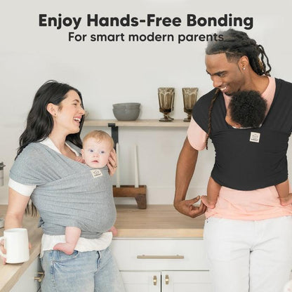 KeaBabies Baby Wrap Carrier - Trendy Black