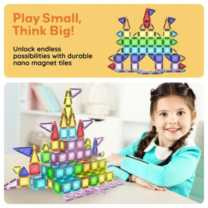 PicassoTiles 40 Piece Nano Magnetic Tiles Travel Set
