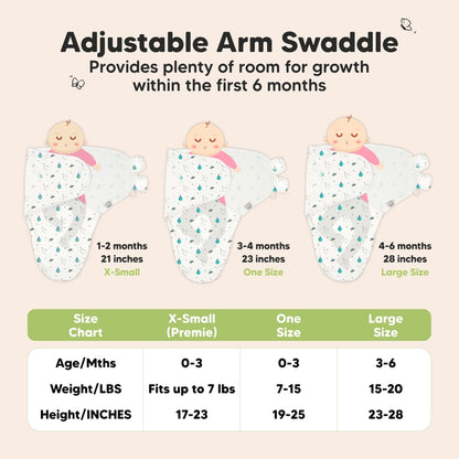 KeaBabies Soothe Baby Swaddles 0-3 Months - available in 9 colors