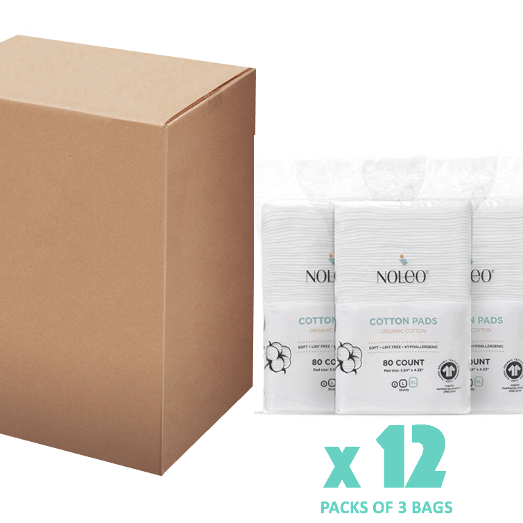 NOLEO Organic Cotton Pads - XL 3.54"x4.33"