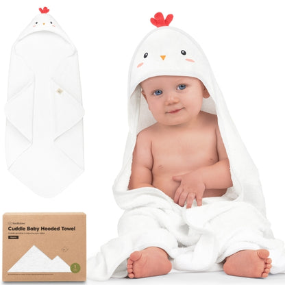 KeaBabies Cuddle Organic Bamboo Baby Hooded Towel - Rooster