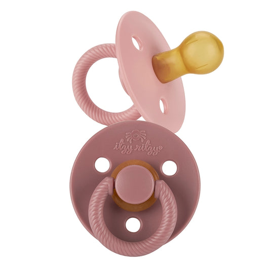 Itzy Ritzy Soother™ Natural Rubber Paci Sets - Blossom + Rosewood