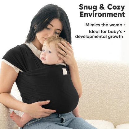 KeaBabies Baby Wrap Carrier - Trendy Black