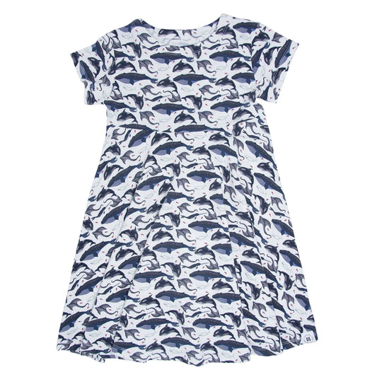 Deep Sea Creatures Whale Cap Sleeve Swirly Girl