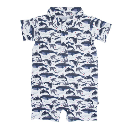 Deep Sea Creatures Whale Polo Romper
