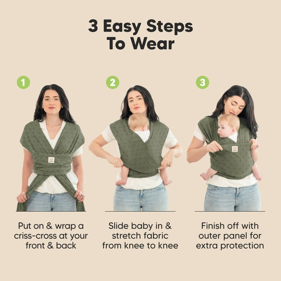 KeaBabies Baby Wrap Carrier - Forest Berries