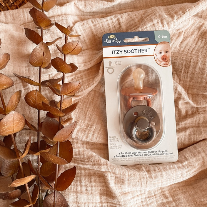 Itzy Ritzy Soother™ Natural Rubber Paci Sets - Chocolate + Caramel