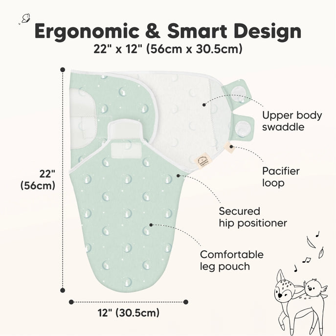 KeaBabies Soothe Baby Swaddles 0-3 Months - available in 9 colors