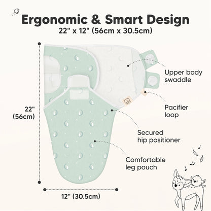 KeaBabies Soothe Baby Swaddles 0-3 Months - available in 9 colors