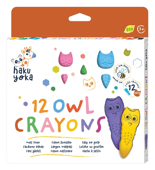 Scratch Europe - Owl Crayons - with Beeswax