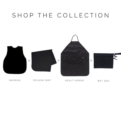 Solid Black Minimalist Bapron