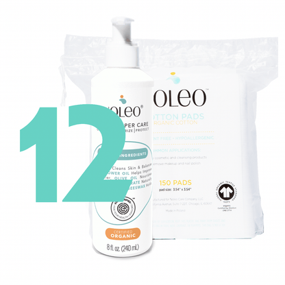 NOLEO DUO: 3-in-1 Diaper Rash Cream & Large Cotton Pads