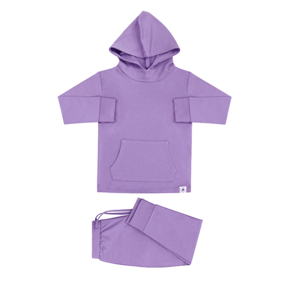 Purple Lily Hooded Jogger Set
