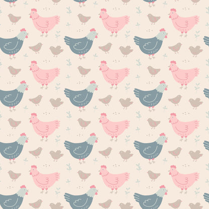 Pink Farm Hens Bamboo Ruffle Romper