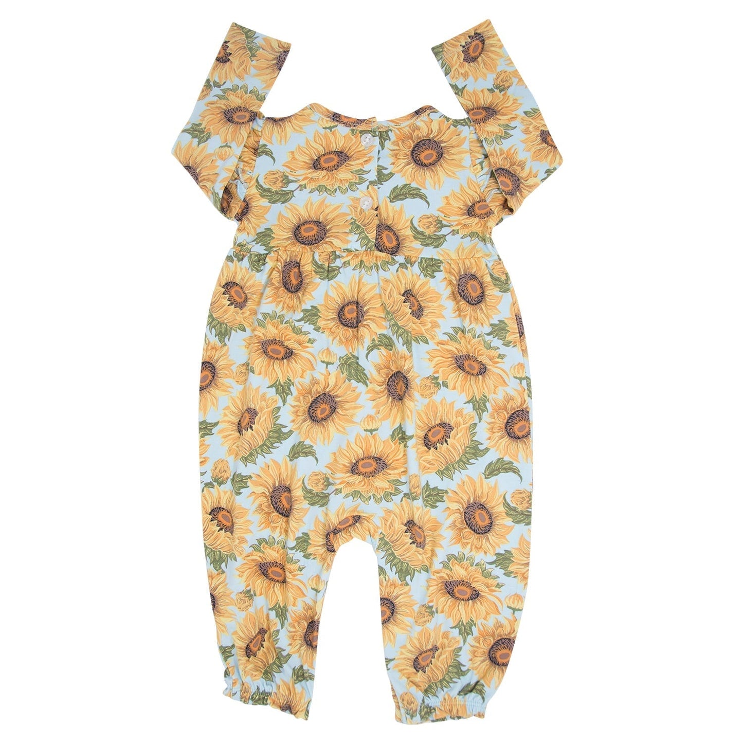 Sammy's Sunflower Flutter Sleeve Romper