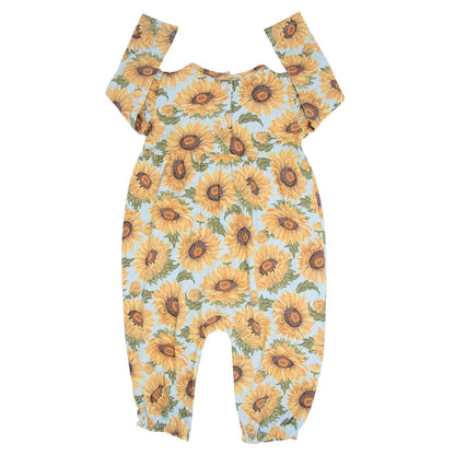 Sammy's Sunflower Flutter Sleeve Romper