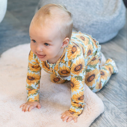 Sammy's Sunflower Ruffle Footie