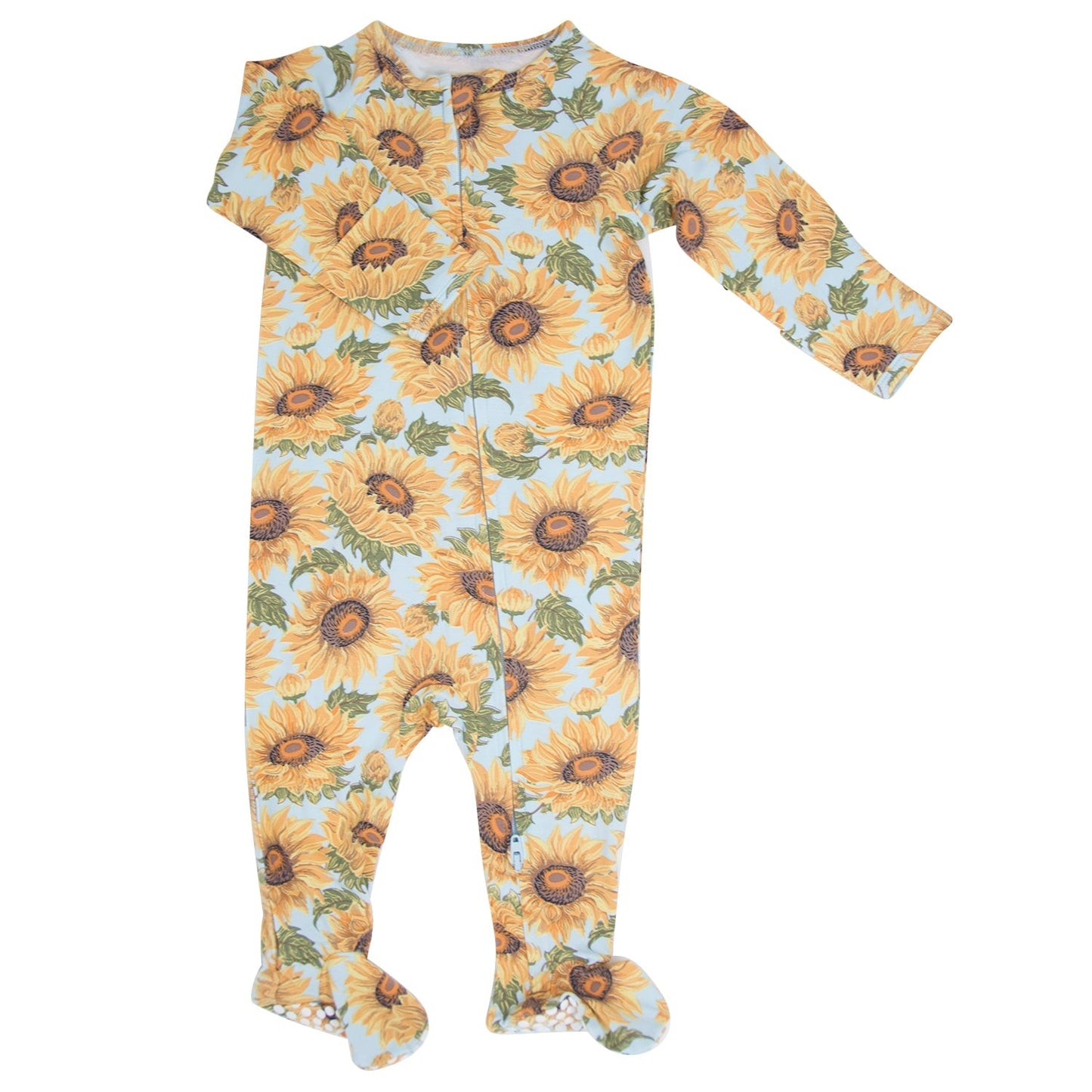 Sammy's Sunflower Zipper Footie