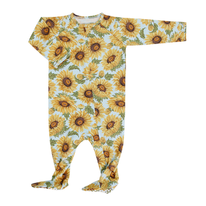 Sammy's Sunflower Zipper Footie