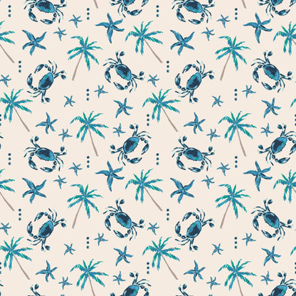 Blue Crabs Summer Pajama Set