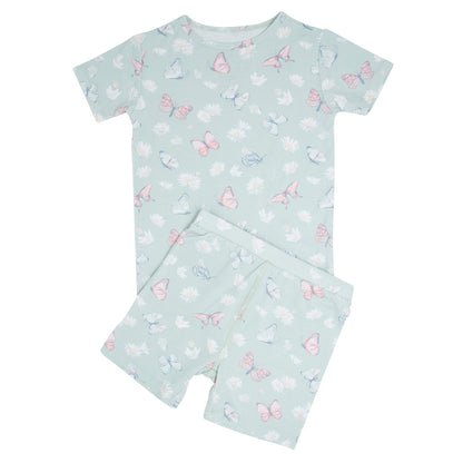 Mint Butterfly Daisy Bamboo Summer Pajama Set