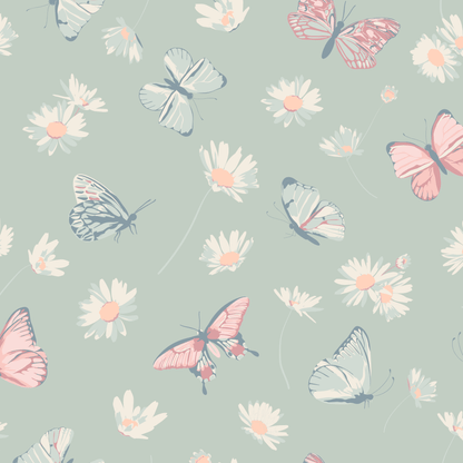 Mint Butterfly Daisy Bamboo Summer Pajama Set