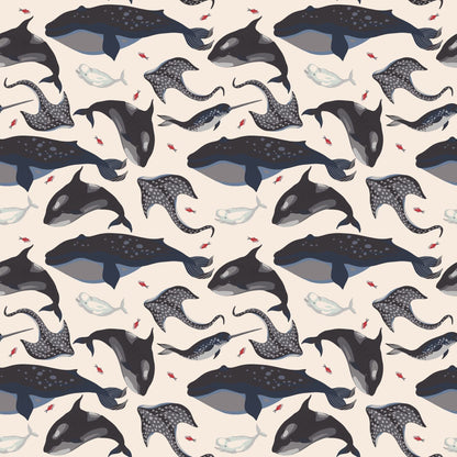 Deep Sea Creatures Whale Cap Sleeve Swirly Girl