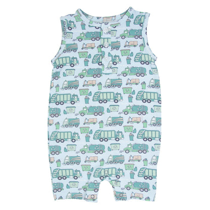 Garbage Trucks Recycle Tank Romper